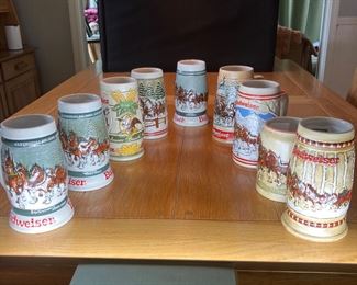#133 Budweiser Beer Stein Mug Collection        $44