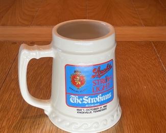 #135 Stroh Light Beer Worlds Fair Stein Mug 1982    $10