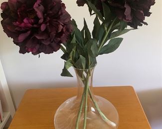 #212 vase with silk flowers                                         $15