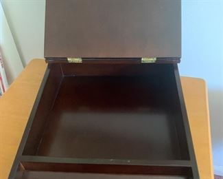 #217 classic wood organizing  box.                                                   $25