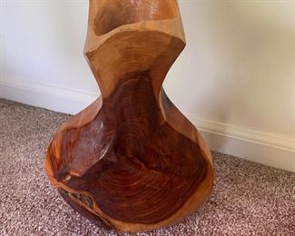 #246  carved wood vase                                $22