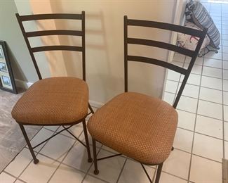 #251 2 metal chairs with cushion seat                   $14                                 