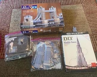 #253 3D puzzles small $2 large $4 all for $28 perfect for the classroom!