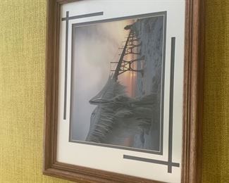 #257 South Haven lighthouse framed and matted   $20