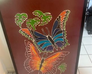 #263 framed butterfly picture                            $20