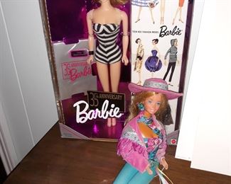 1970's Barbie and NIB 35th Anniversary Barbie