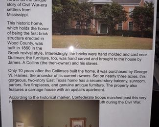 Provenance on the antique parlor chairs