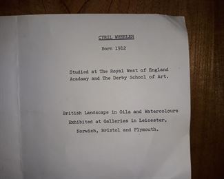 Bio on Cyril Wheeler