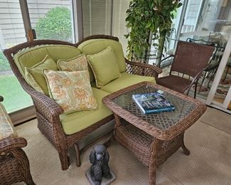 Rocking settee & ottoman