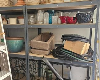 Gardening pots and shelving