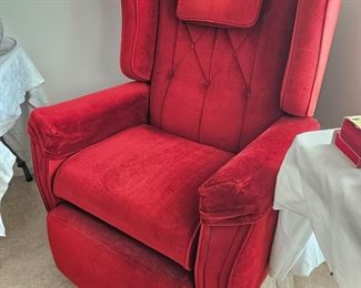 Dark red recliner