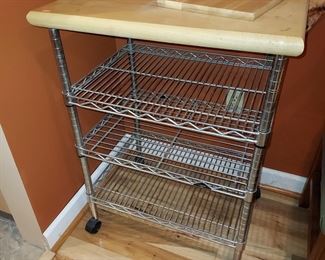 Kicthen Butcher BLock Cart