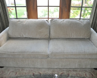 Fantastic Beige Chenille 2 Cushion Sofa by Expressions Custom Furniture, 82"w x 35"d x 34"h