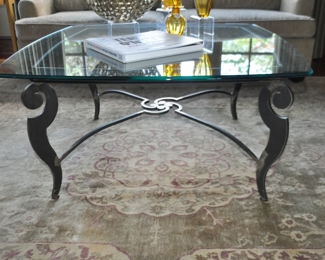 Great Scroll Detail on the Wrought Iron Coffee Table!
