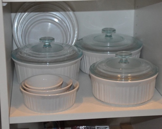 More French White Corning Bowl Sets Available!