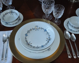 Amazing "Royale" Limoges, France, Seven Piece Place Setting for 12 Includes Dinner, Salad, Soup, Bread & Butter, Fruit Bowl and Cup and Saucer