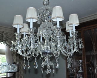 Exquisite 8 Arm Crystal Chandelier by Schonbek, 28" x 31"