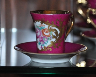 Set of 6 Limoges Demitasse Cups and Saucers