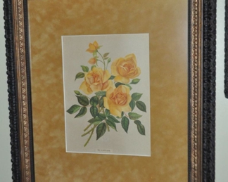 An original Antique Botanical Engraving, "Ma Capucine" c.1880 Beautifully Professionally Framed and Matted, 21" x 24"