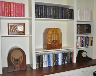 Great Vintage Radios and Book Selection in the Primary  Bedroom Sitting Area!