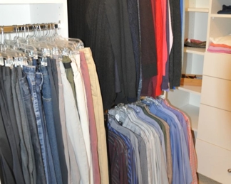Men's Trousers, Sweaters and Button Down Shirts.  Sizes 34 - 38 and Medium through XL