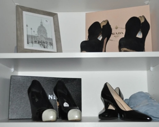 Vintage Prada, Size 39 and Channel Shoes, Size 39 and Cole Haan Black Patent Heals Size 8