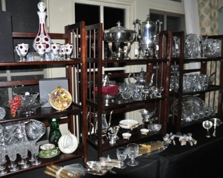 An Amazing Collection of Waterford Crystal, Porcelain and American Brilliant Period Cut Glass!