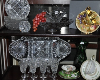Waterford Crystal Innesfree Bowls, Shown with ABP Cut Glass, an Aynsley "Fruit Orchid" Cup and Saucer and more!
