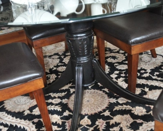 Fantastic Black Pedestal on the Dining Table