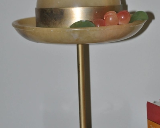 Vintage Alabaster "Hat" Table Lamp, 12"h