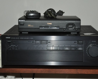 Yamaha Natural Sound Stereo Amplifier A-1000 Shown with a Sony Digital Satellite Receiver SAT-a3
