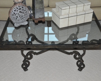 Wonderful Scroll Base on the Wrought Iron Coffee Table