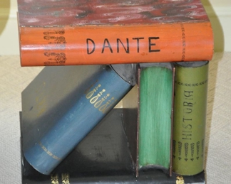 Fantastic Painted Metal "Book" End Table, 17"w x 19"h x 15"d 