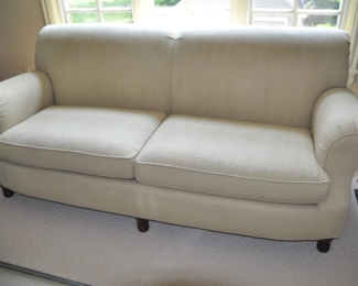 Gorgeous Milling Road for Baker Furniture Beige 2 Cushion Sofa, 84"w x 32" h x 40"d