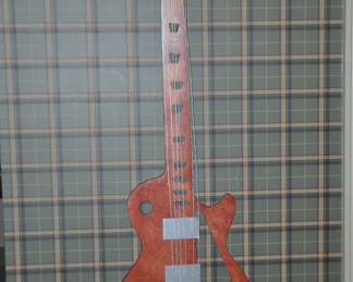 Carved Wooden Guitar Wall Art