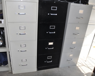 Hon and Peerless Four-Drawer File Cabinets Available