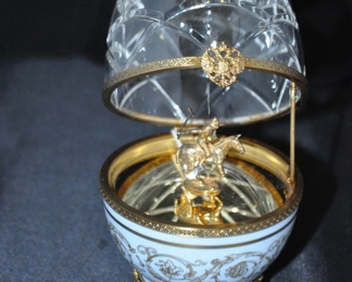 Faberge' Egg, "The Polo Player", Signed and Numbered.  6"h
