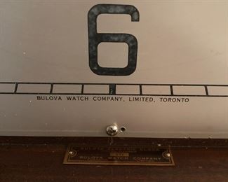 Bulova clock close up number