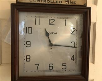  Bulova Clock, new Hansen bottom-wind movement and Syncron Motor, period cloth covered cord & plug