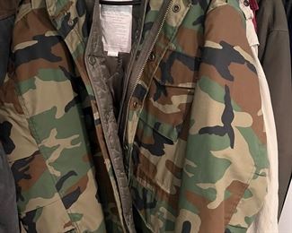 Vintage Army Field Coat. Other military clothing also