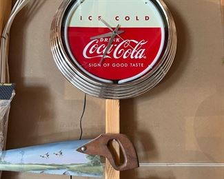 Neon Coca Cola Wall Clock