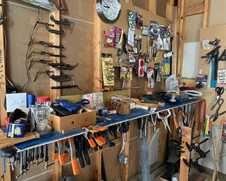 Basement is loaded with tools. Including power, hand, woodworking, upholstery ...