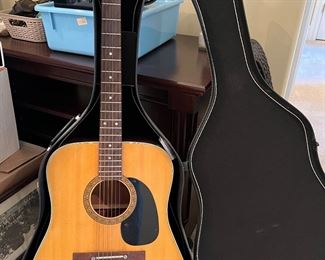 Acoustic guitar and case