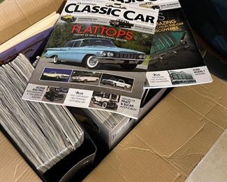 Boxes fo magazines classic car