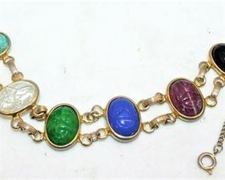 Lot 027   3 Bid(s)
Carved scarab bracelet