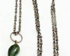 Lot 123   14 Bid(s)
Sterling Chain Green Horn pendant
