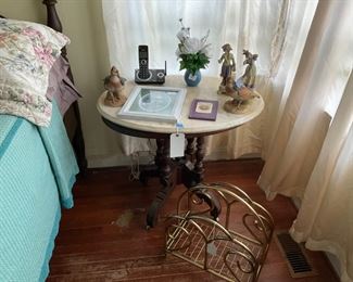 Lots of marble top furniture