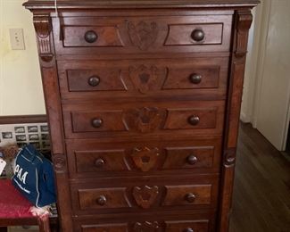 Gorgeous gentlemen’s chest, this piece is exquisite.  Great shape. Has secret lock.