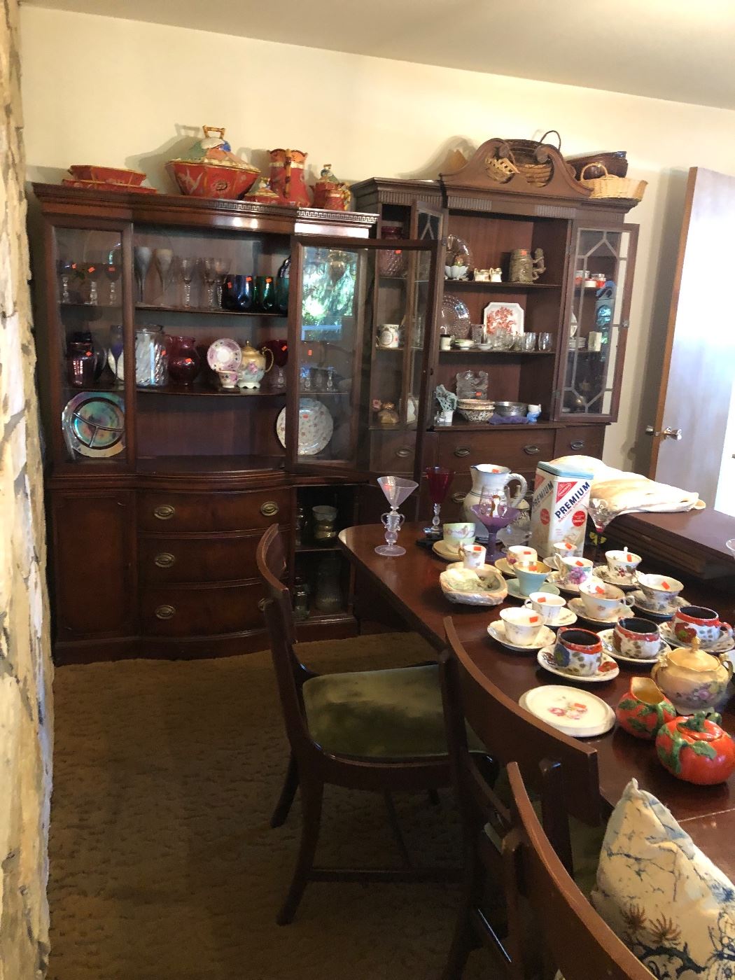 Lots of glassware and antiques