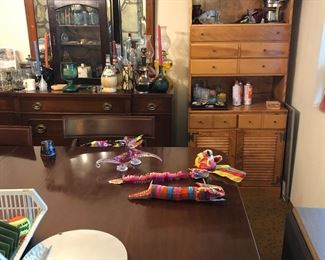 China hutches dressers, antique dining room, table and chairs, buffets, beautiful furniture